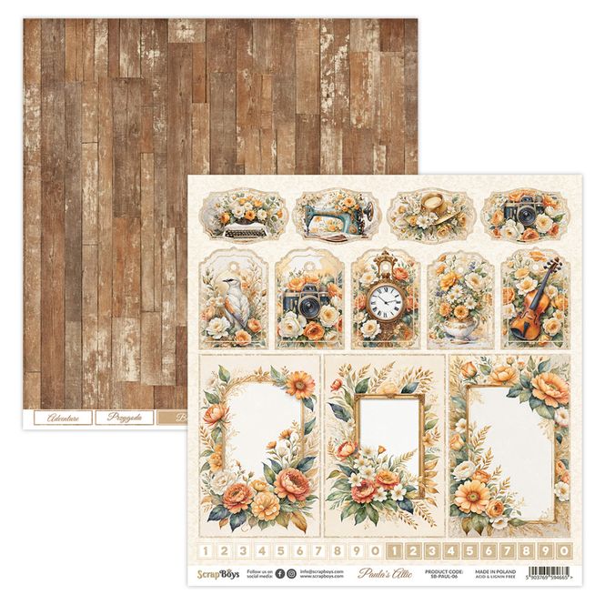Hovedbilde ScrapBoys - Paula's Attic - 6x6 - Paper pad