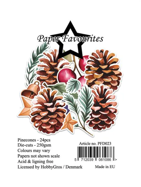 Paper Favourites - Ephemera Die-Cuts - PFD023 - Pinecones - 24 pcs