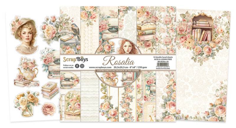 ScrapBoys - Rosalia - 8x8 - Paper pad