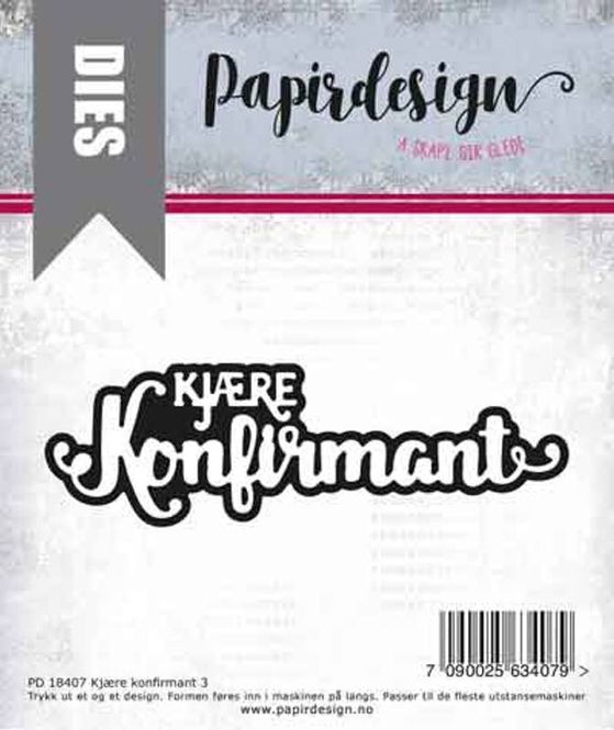 Hovedbilde Papirdesign - Dies - PD 18407 - Kjære konfirmant 3 