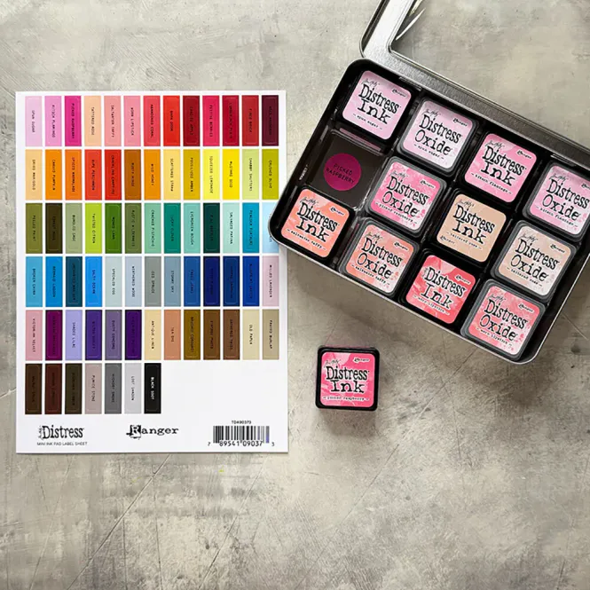 Hovedbilde  Tim Holtz -  Label Sheet for Distress -  Mini Ink Pad - Black printing
