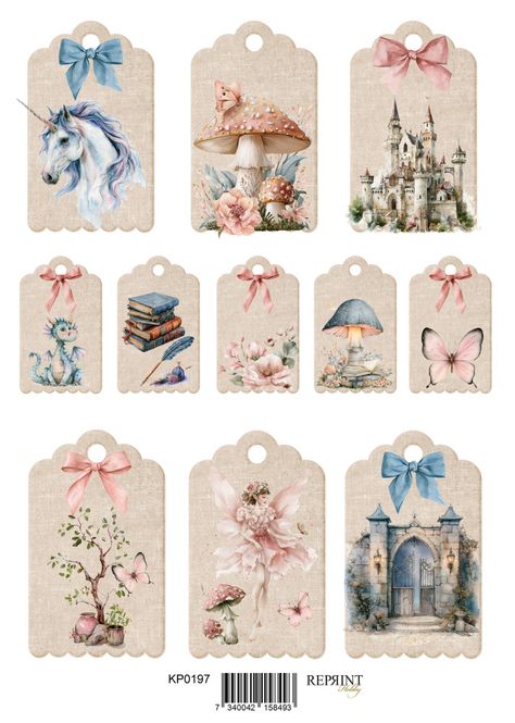 Hovedbilde Reprint -  KP0197 - A4 Klippeark - Hidden Magic - Tags 
