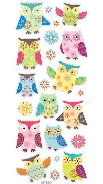 Klistremerker - 0511 - Glitter - Ugler
