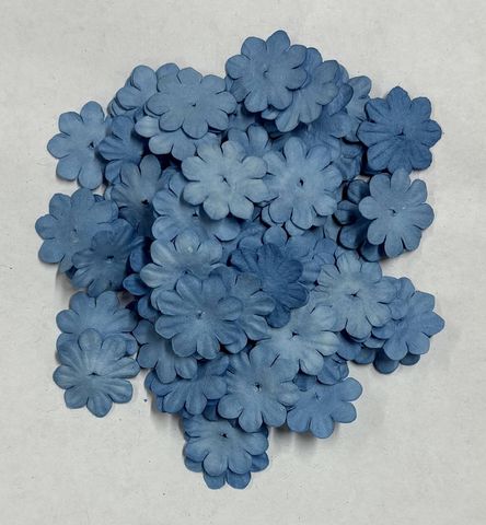 Hovedbilde Reprint - FL014 - Mini Paper Flowers - 20mm - Dusty Blue - 100stk