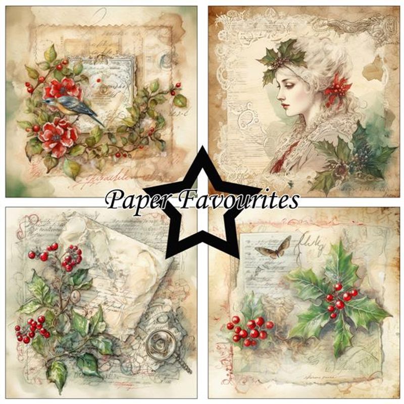 Paper Favourites - 6x6 Paper Pad - PF262 - Vintage Holly