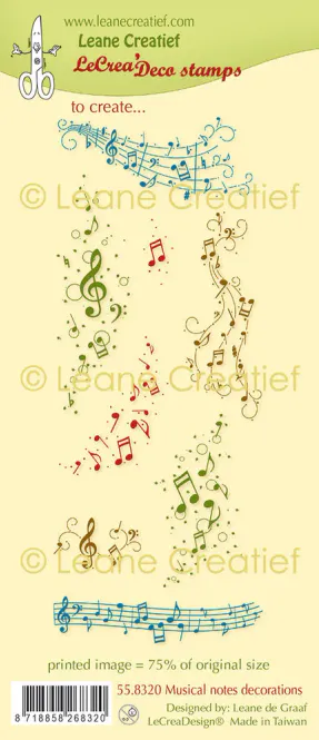 Hovedbilde Leane Creatief - 55.8320 - Clear Stamp - Musical Notes 