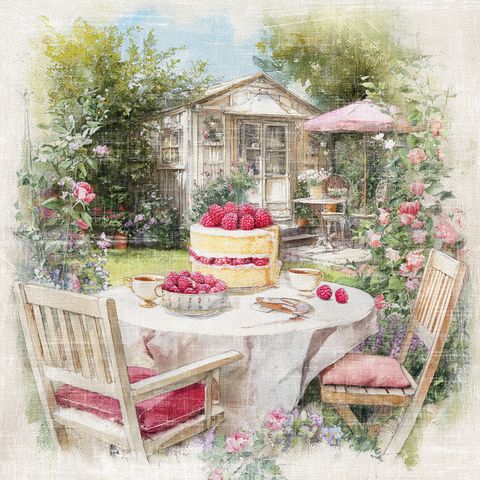 Hovedbilde Reprint - 12x12 - RP0750 - Summer Garden - Romantic garden