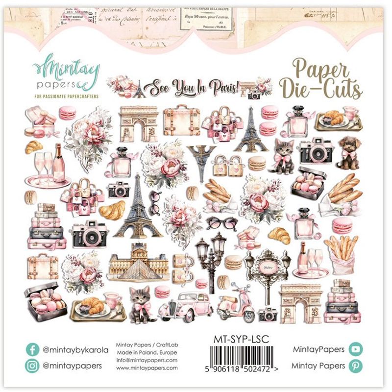 Mintay - SYP - See You In Paris - Paper Die-Cuts - 60 pcs