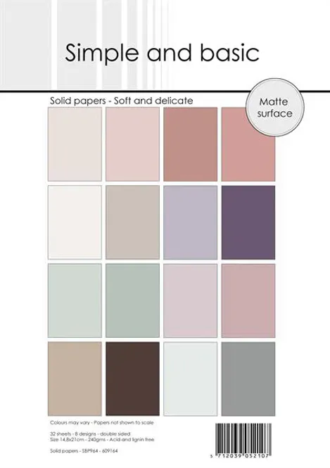 Hovedbilde Simple and basic - SBP964 - Paper Pad A5 - Soft and delicate