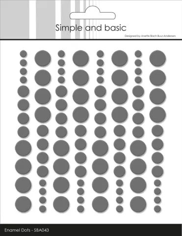 Hovedbilde Simple and Basic - SBA043 - Enamel Dots - Charcoal
