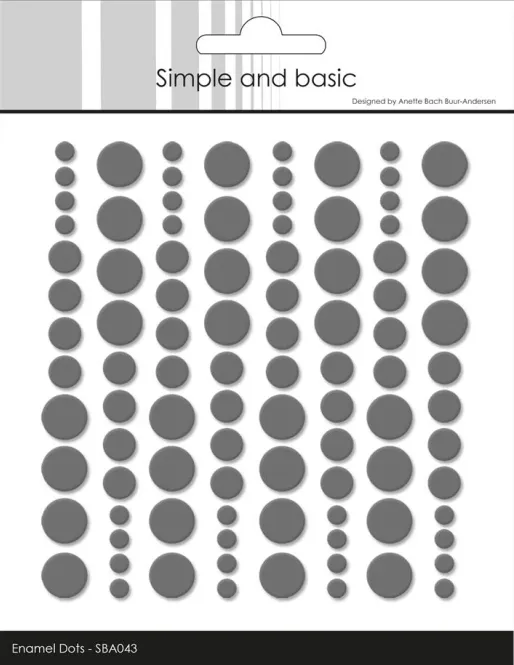 Hovedbilde Simple and Basic - SBA043 - Enamel Dots - Charcoal
