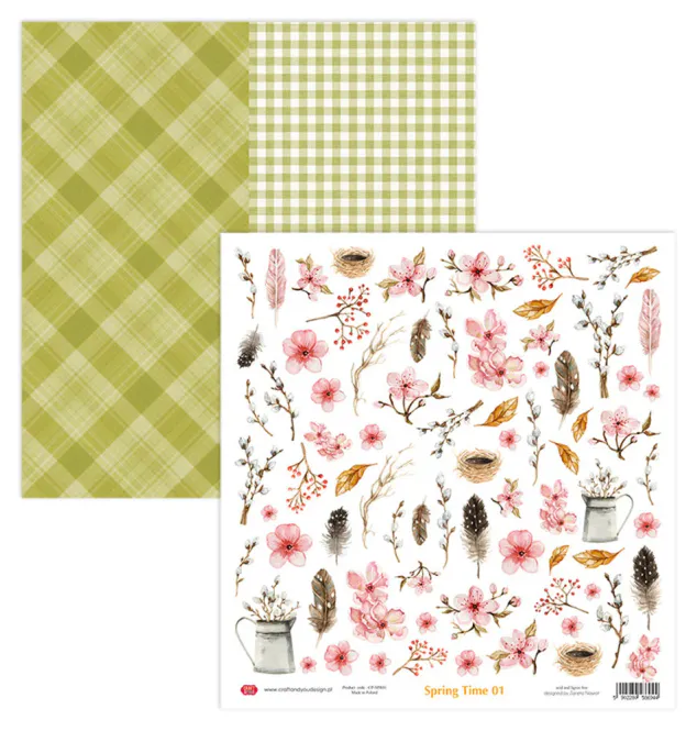Hovedbilde Craft & You - SPR30-3 - Spring Time - 12x12 Paper Set - 3 sheets