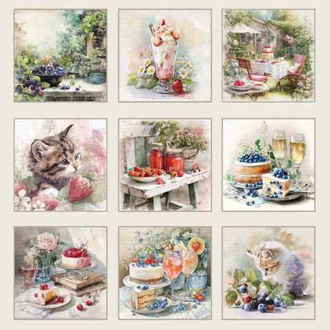 Hovedbilde Reprint - 12x12 - RP0754 - Summer Garden - Tags Summer Garden