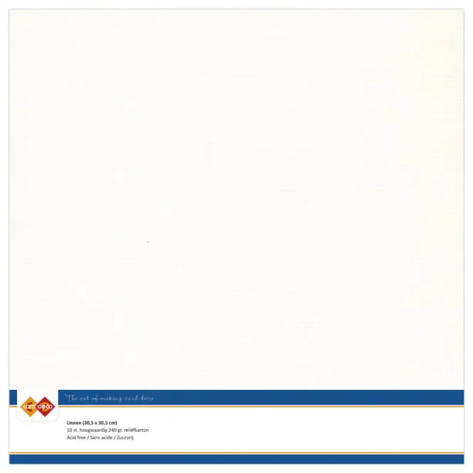 Hovedbilde Linen Cardstock - 240g - 12x12 - SC32 - Off-white - 10 pk