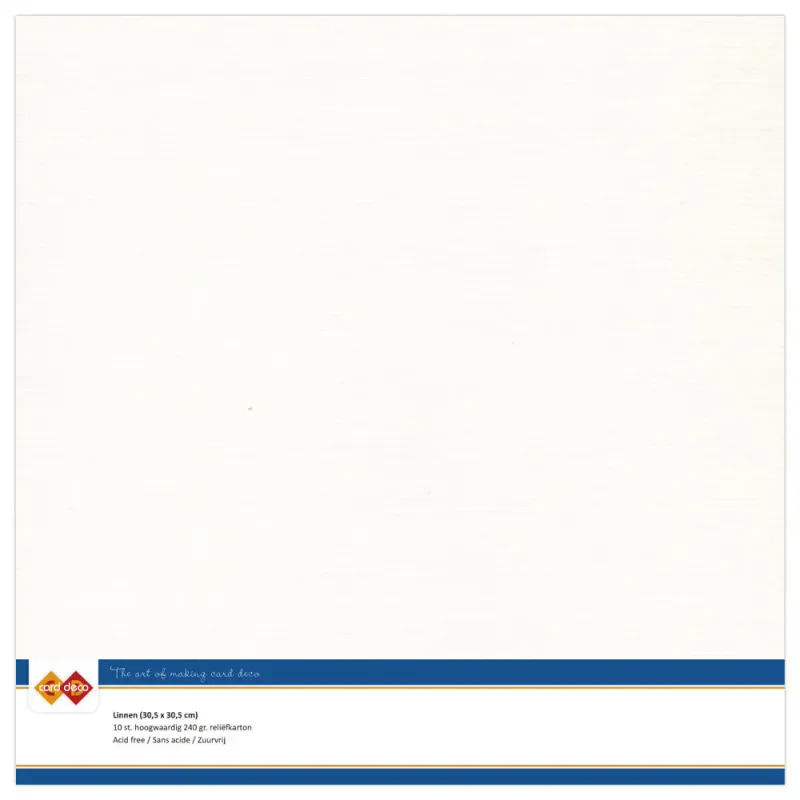 Linen Cardstock - 240g - 12x12 - SC32 - Off-white - 10 pk