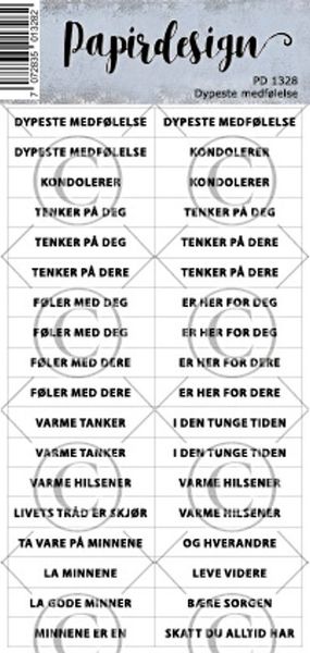 Papirdesign - Klistremerker - 1328 - Dypeste medfølelse