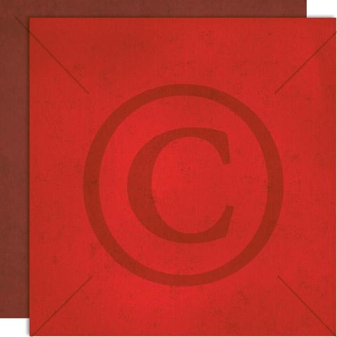 Hovedbilde Papirdesign - 12x12 - PD 1554 - Monokromatisk - Rød