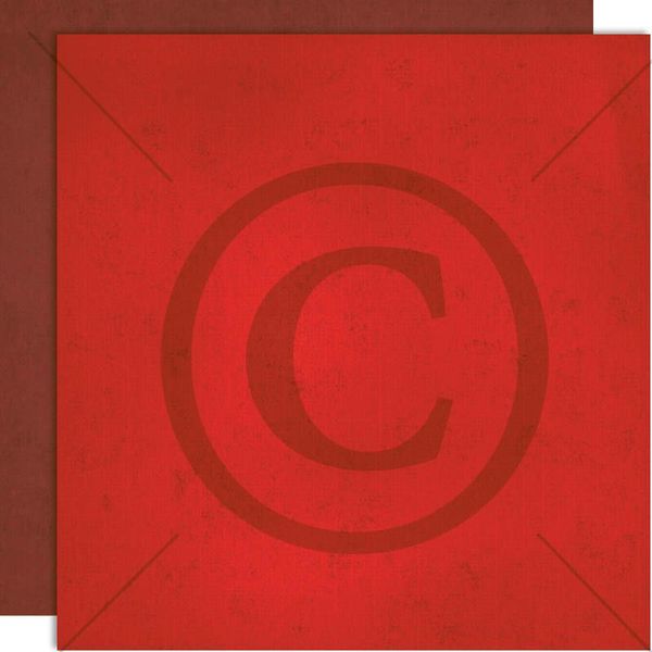 Papirdesign - 12x12 - PD 1554 - Monokromatisk - Rød