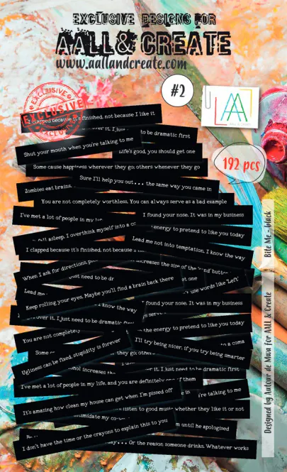 Hovedbilde AALL & Create - Ephemera Die-cuts - # 2 - Bite Me - Black