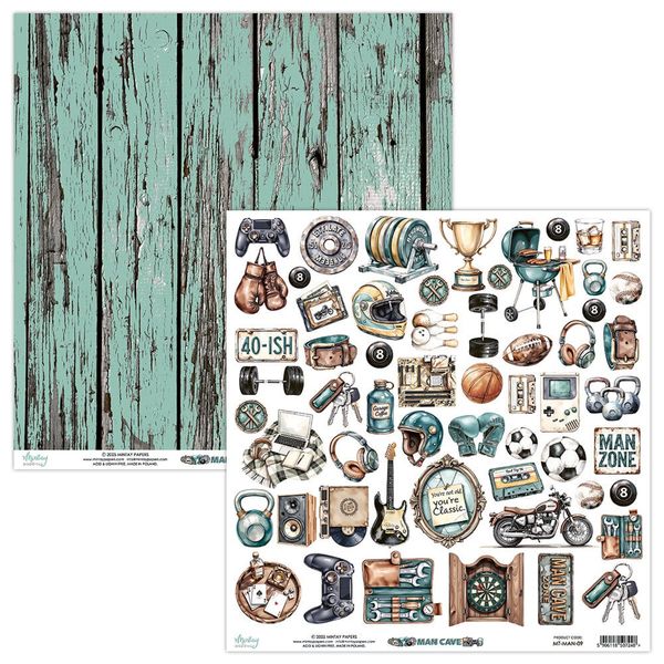 Mintay - MAN - 12x12 - Man Cave - 09 Die-Cut sheet