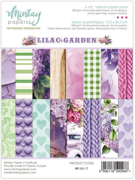 Mintay - LIL - 6x8 Add on Paper Pack - Lilac Garden
