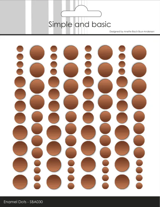 Hovedbilde Simple and Basic - SBA030 - Enamel Dots - Metallic Copper Matte