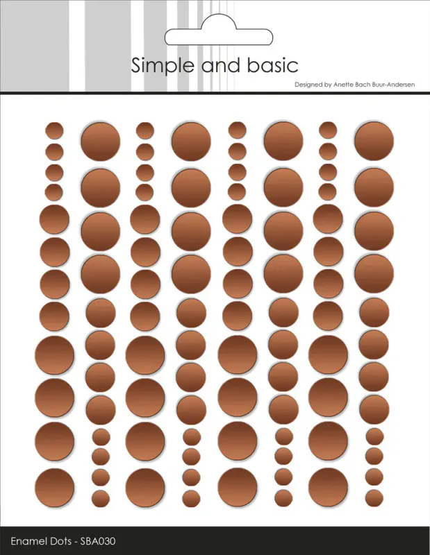 Simple and Basic - SBA030 - Enamel Dots - Metallic Copper Matte