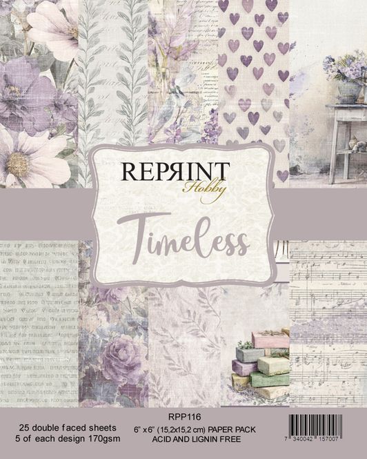 Hovedbilde Reprint - 6x6 - RPP116 - Timeless - Paper Pack