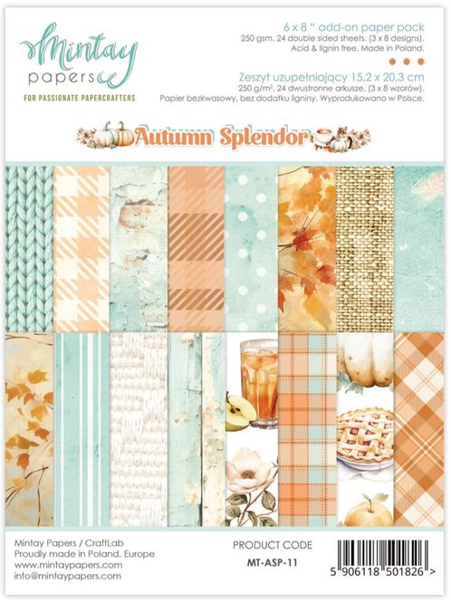 Hovedbilde Mintay - ASP - 6x8 Add on Paper Pack - Autumn Splendor