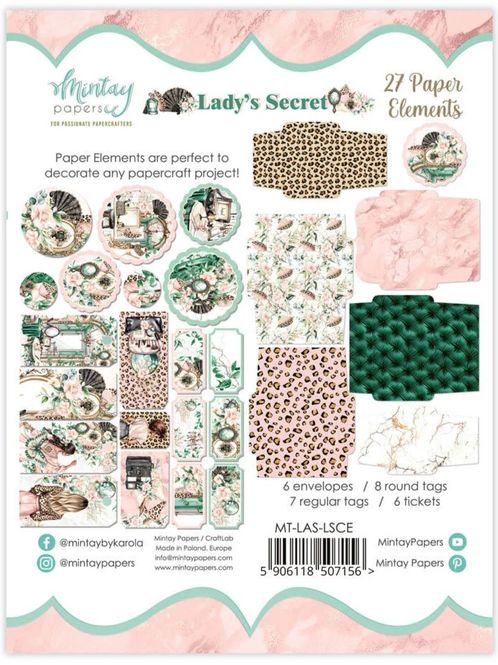Hovedbilde Mintay - LAS - Lady's Secret - Paper Elements - 27 pcs