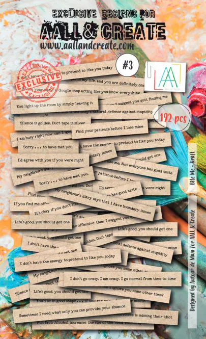 Hovedbilde AALL & Create - Ephemera Die-cuts - # 3 - Bite Me - Kraft