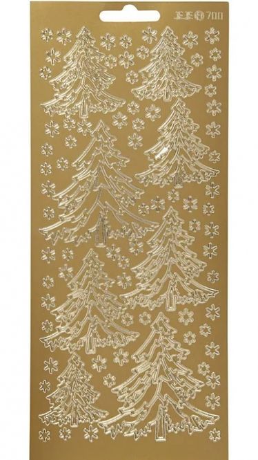 Hovedbilde Creotime - Outline Stickers - 170032 - Juletre gull