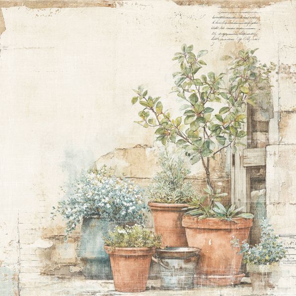 Reprint - 12x12 - RP0760 - The Pottery - Terracotta Garden