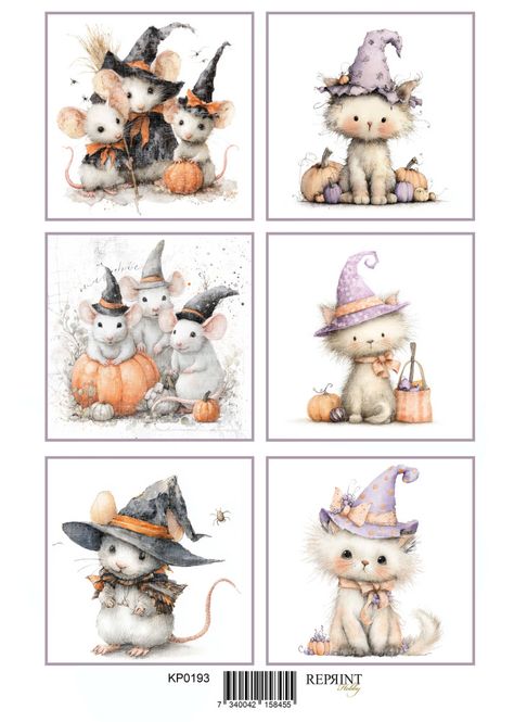 Hovedbilde Reprint -  KP0193 - A4 Klippeark - Enchanted Halloween - Picture Tags 