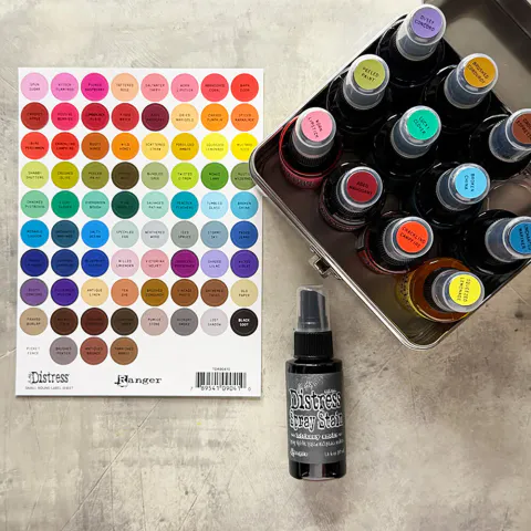 Hovedbilde  Tim Holtz -  Label Sheet for Distress - Small Round Labels - Black printing