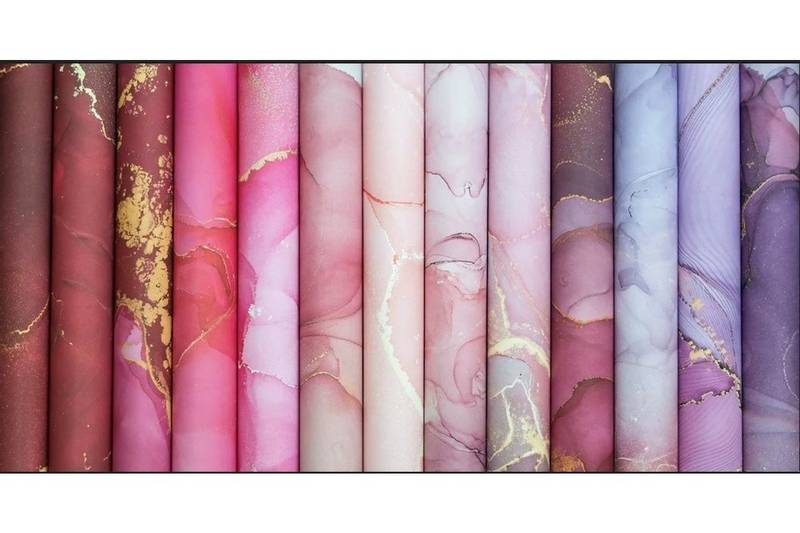 Craft Consortium - 12x12 Essential Paper Pad - Ink Drops Rose