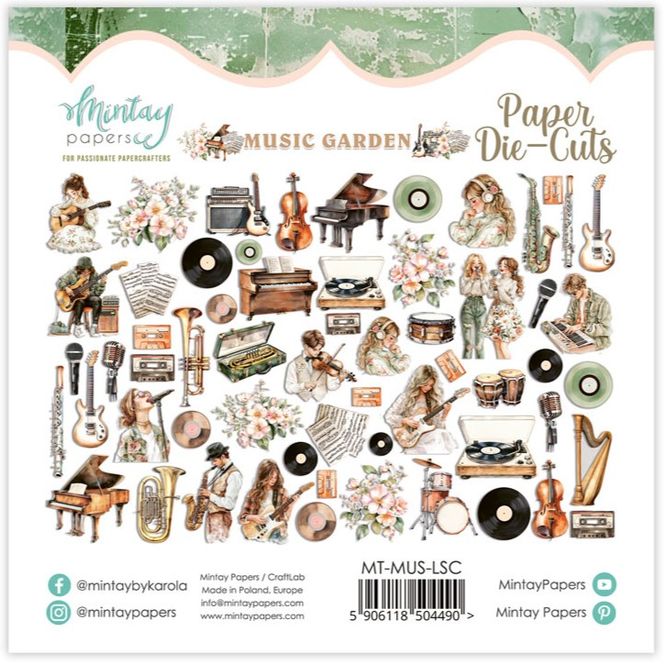 Hovedbilde Mintay - MUS - Music Garden - Paper Die-Cuts - 60 pcs