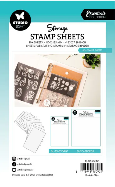 Studio Light - Storage Stamp Sheets A6+ Stamp Sheets (10pcs)