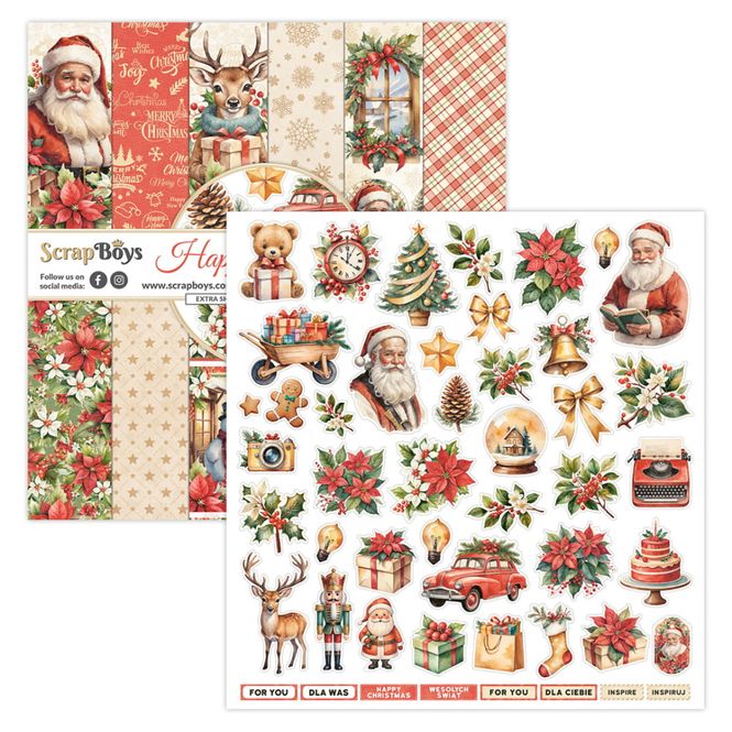 Hovedbilde ScrapBoys - Happy Christmas - 12x12 - Paper Pack