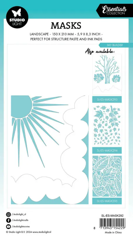 Studio Light - 292 - Essentials Mask - 15x21 cm - Sky Builder 