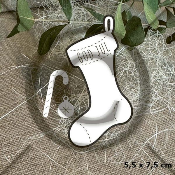 Papirdesign Dies PD 1494 - Julestrømpe 3
