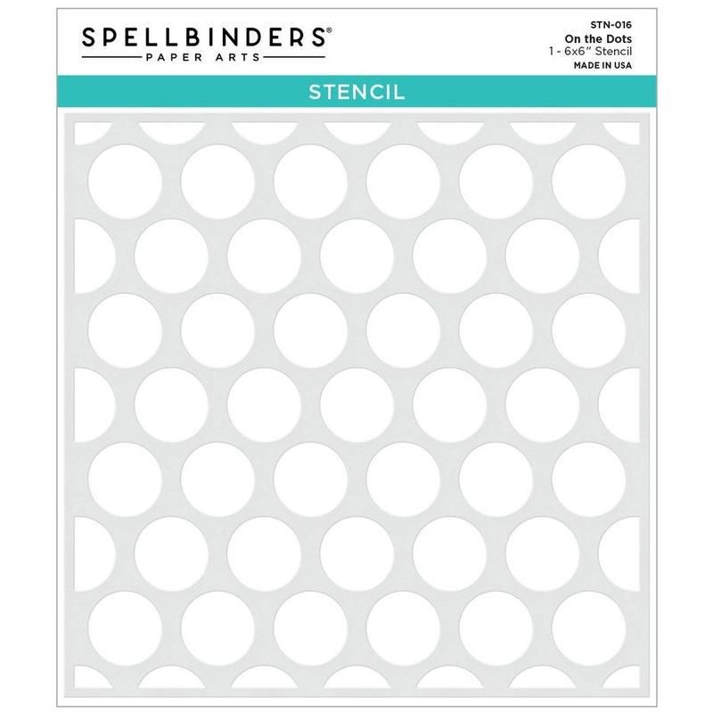 Spellbinders - STN-016 - 6x6 Stencil - On the Dots