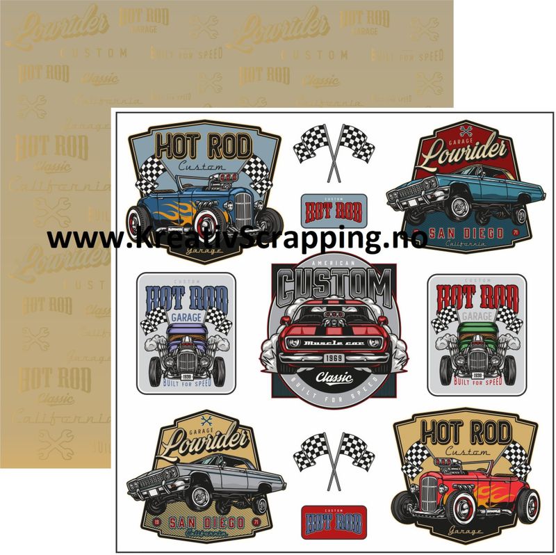 Jorunns Scrapperier - 2022-08 - Retro - Hot Rod