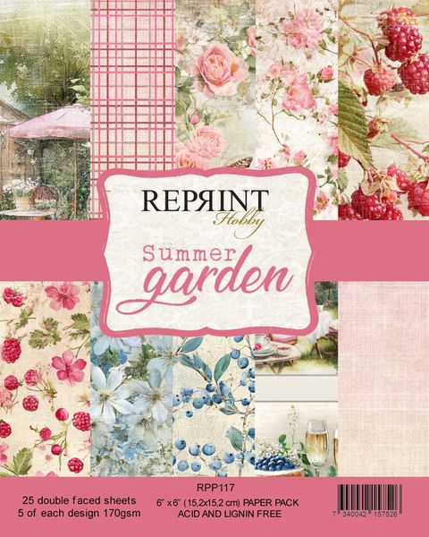 Reprint - 6x6 - RPP117 - Summer Garden - Paper Pack