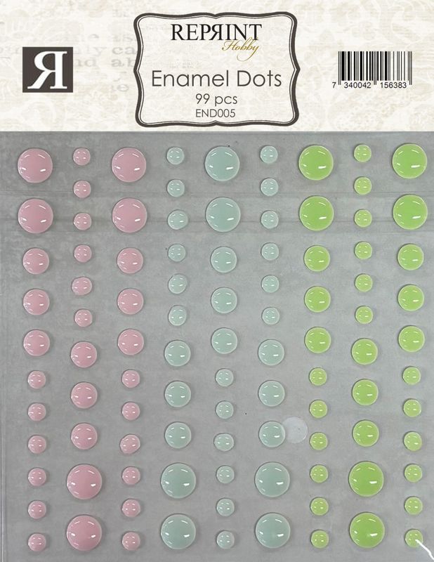 Reprint -  Enamel Dots - END005 - Happiness - 99 stk