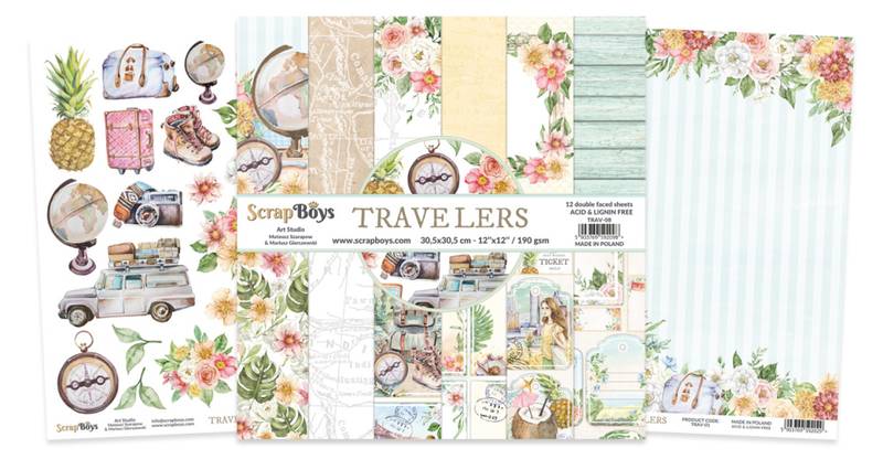 ScrapBoys - Travelers - 12x12 - Paper Pack