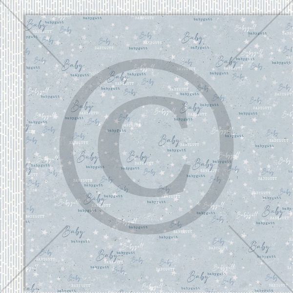 Papirdesign - 12x12 - PD 1449 Søte små venner Vakreste babygutt