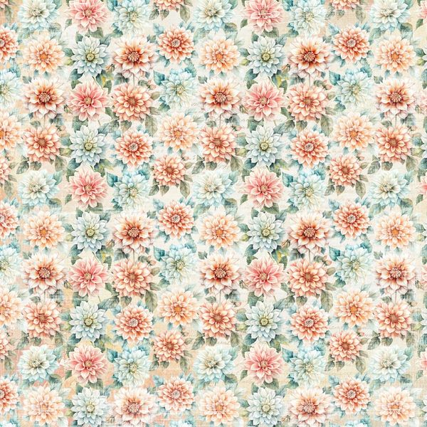 Reprint - 12x12 - RP0701 - The Beach - Dahlias